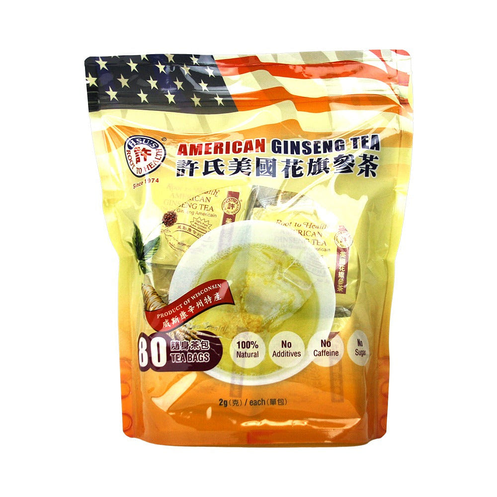 Hsu's Root to Health American Ginseng Tea 80 Tea Bags 160g 1 each