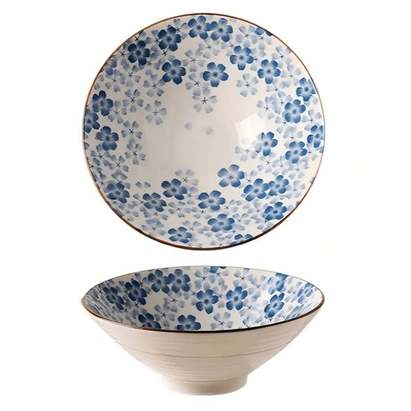 KAWASIMAYA Blossoms 7-inch Ceramic Ramen Bowl 1 each