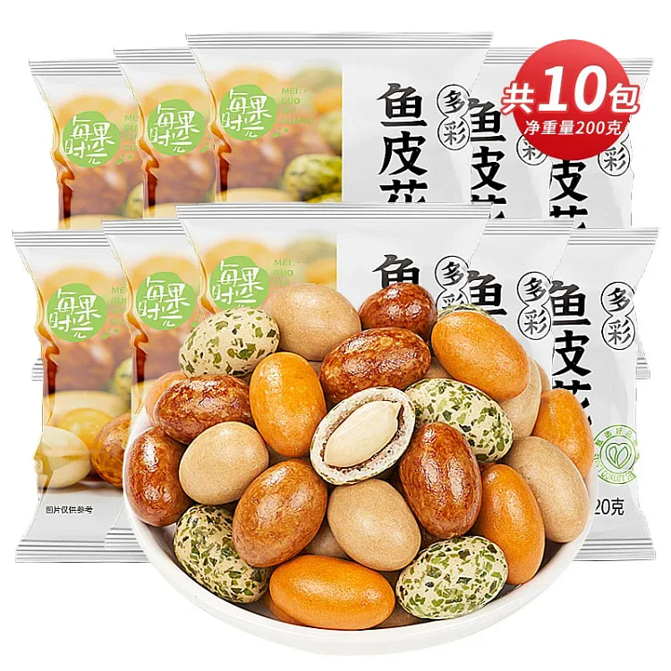 Meiguo Time Colorful Fish Skin Peanuts 200g 200 g