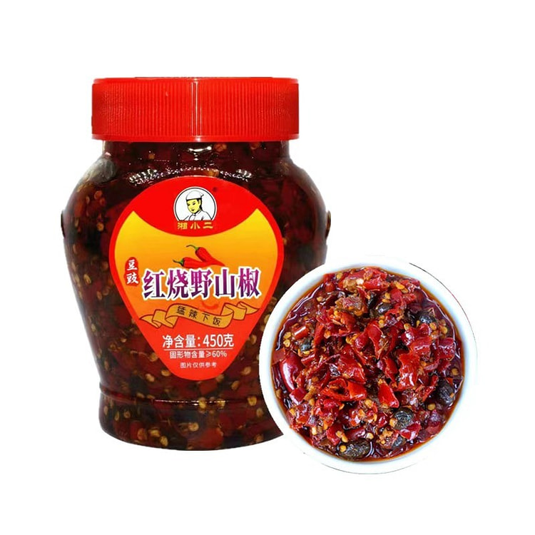 湖南特产特辣猛辣豆豉香辣新鲜酱下饭菜拌面酱 450 克