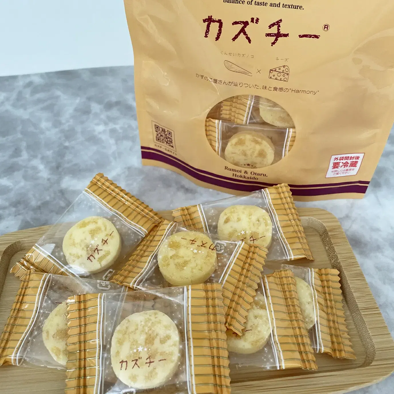 【日本北海道直邮】北海道特产零食井原水产鱼子奶酪块 7枚入 1 份