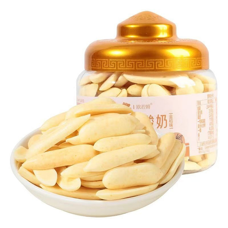 西域美农草原烤酸奶108g儿童奶制品零食金桔味 1 罐