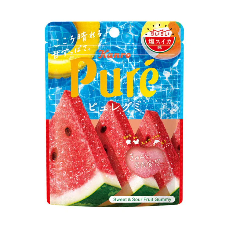 Kanro Pure Premium Watermelon Gummy 52 g (min 2)