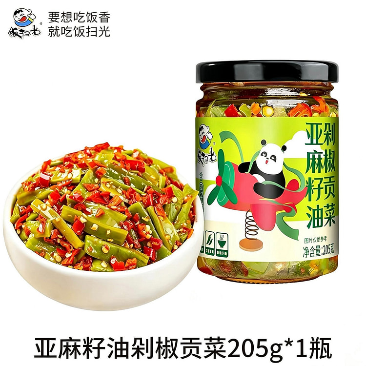 饭扫光 剁椒贡菜即食拌饭 1瓶 205 克