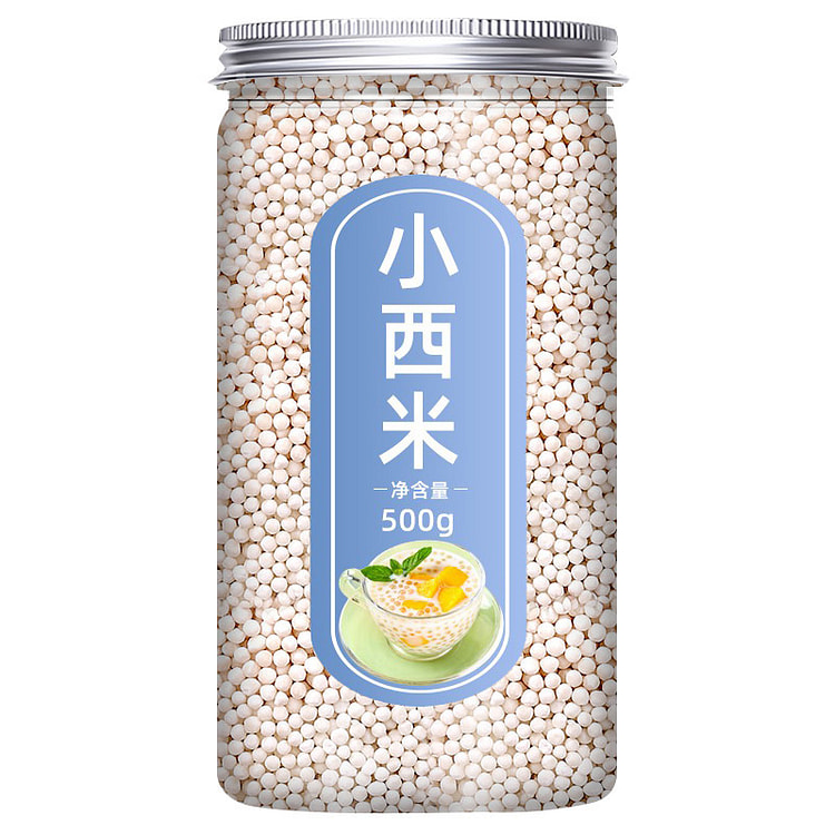 兔酱西米露家用小西米粒奶茶店专用杨枝甘露水果捞配料500g*1罐
