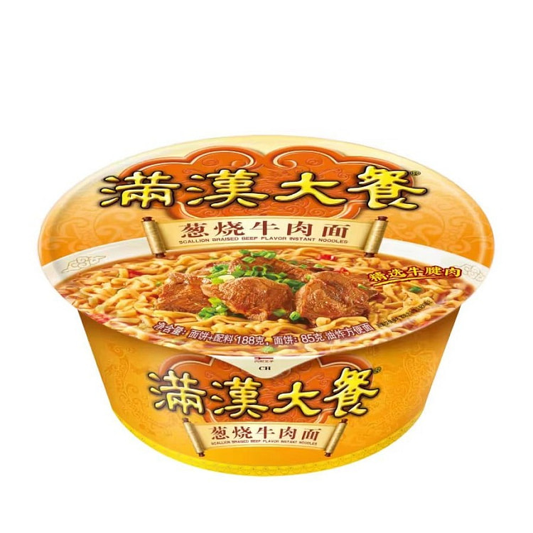 葱烧泡面 桶装方便面 速食品 188g*1盒