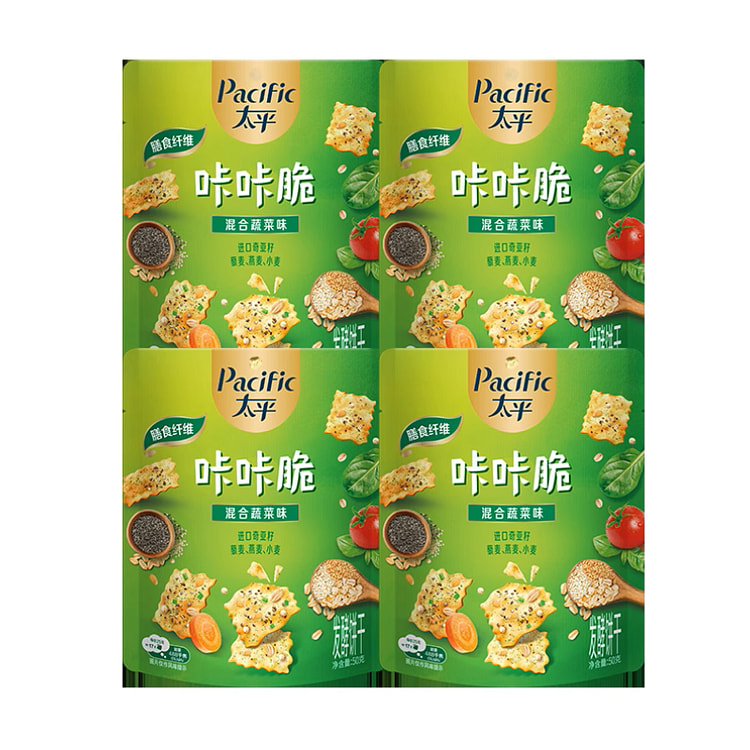 Soda crackers vegetables 50g*4 packs