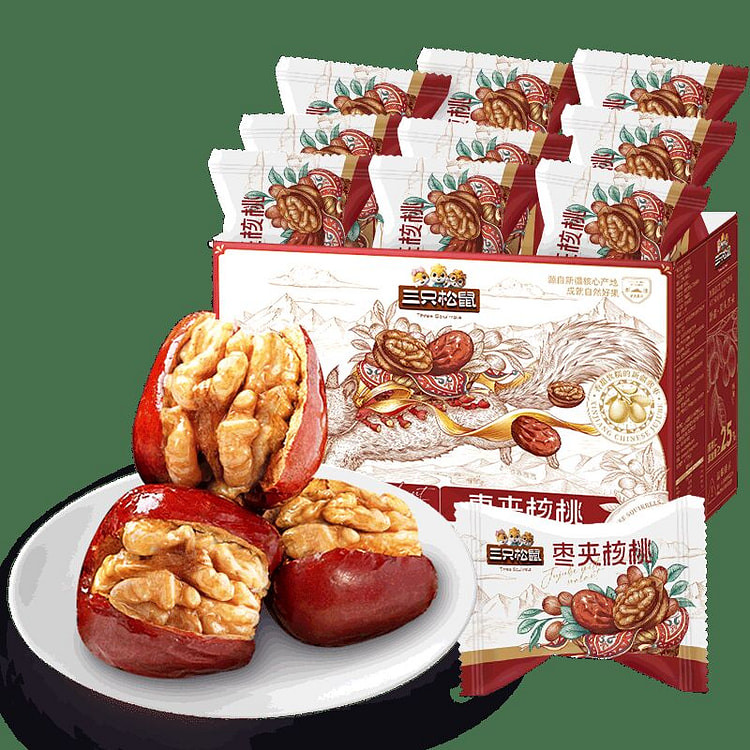 三只松鼠每日枣夹核桃750g*1箱 750 克
