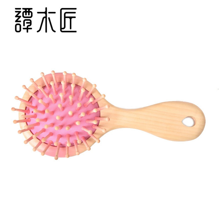 谭木匠 桃花护发樱花粉气囊木梳子 天然白象牙木