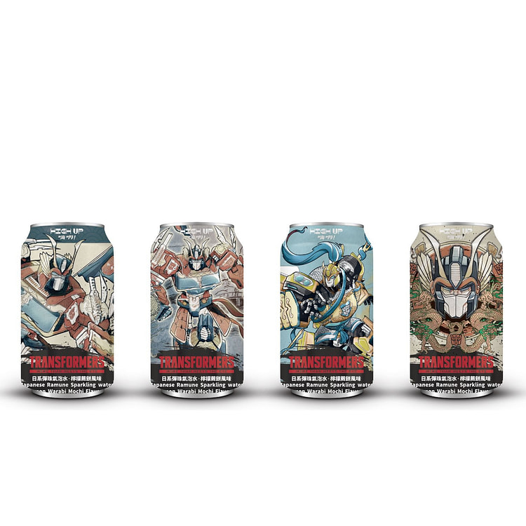 TRANSFORMERS UKIYOE SPARKLING WATER LEMON 4 can