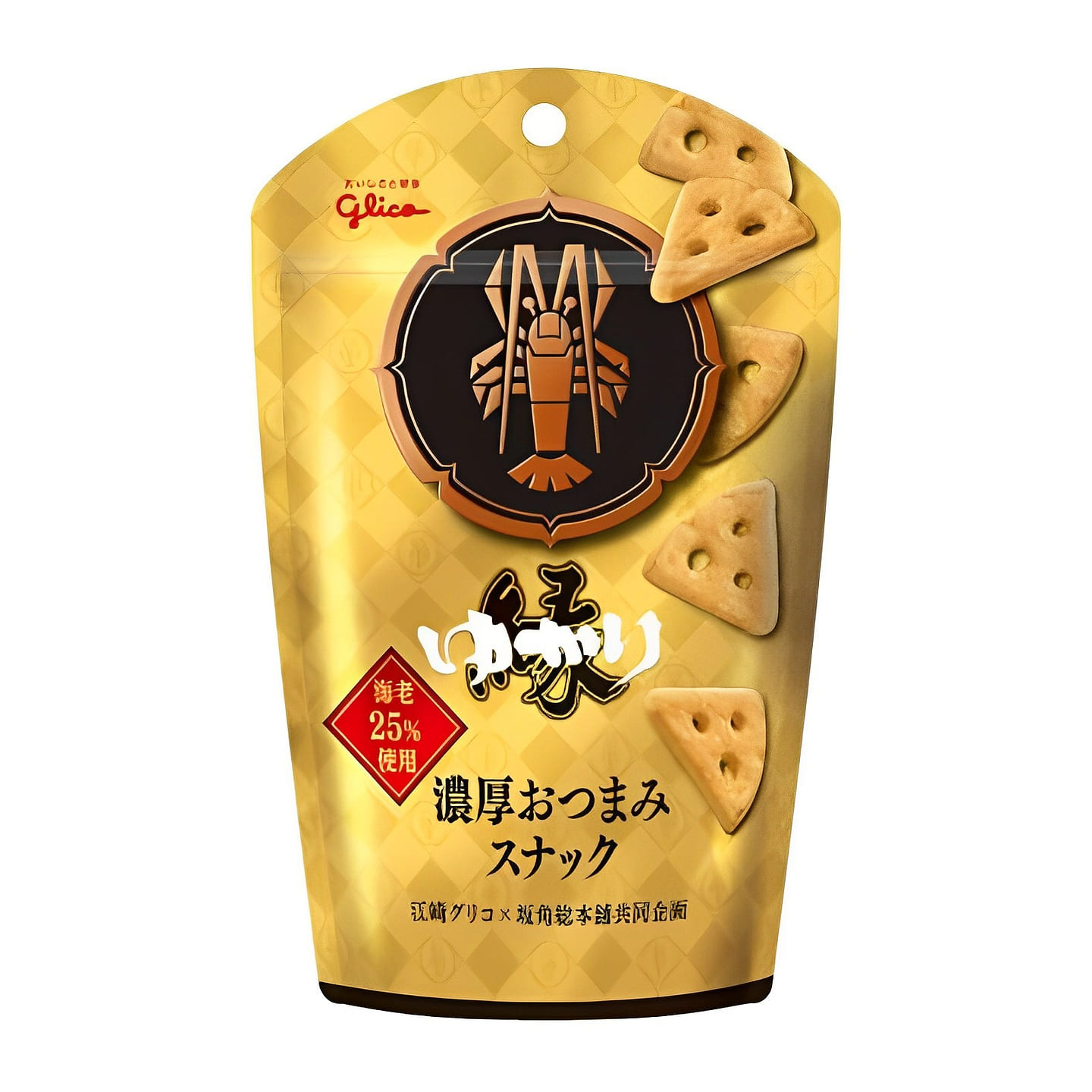 【日本直邮】GLICO格力高 X 坂角总本铺 鲜虾片味芝士片 40g 1 份