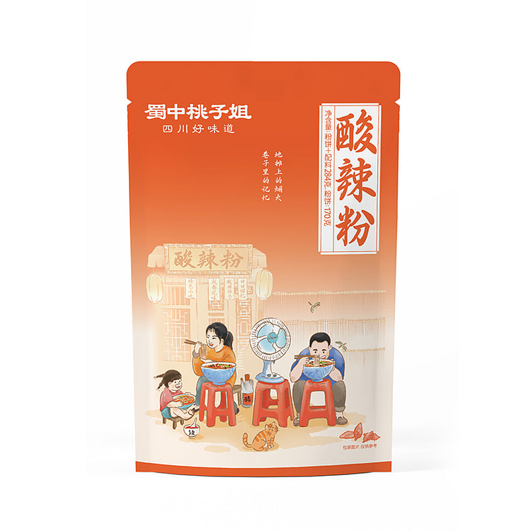 蜀中桃子姐酸辣粉特色手工酸辣粉284g*1袋