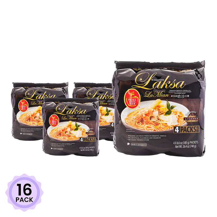 Laksa La Mian Noodles in Coconut Sauce Value Pack 6.6 oz*16 pack