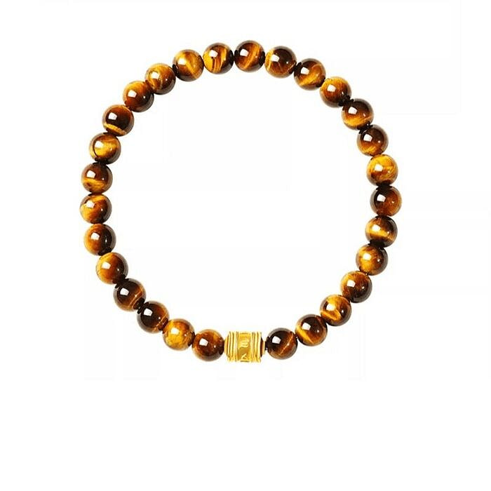 Tiger Eye Stone Hand String Crystal Bracelet 6mm 1 box