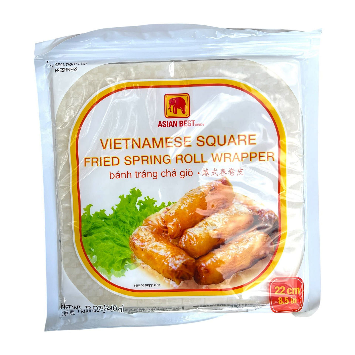 ASIAN BEST Viet Square Fried Spring Roll Wrap 340 g