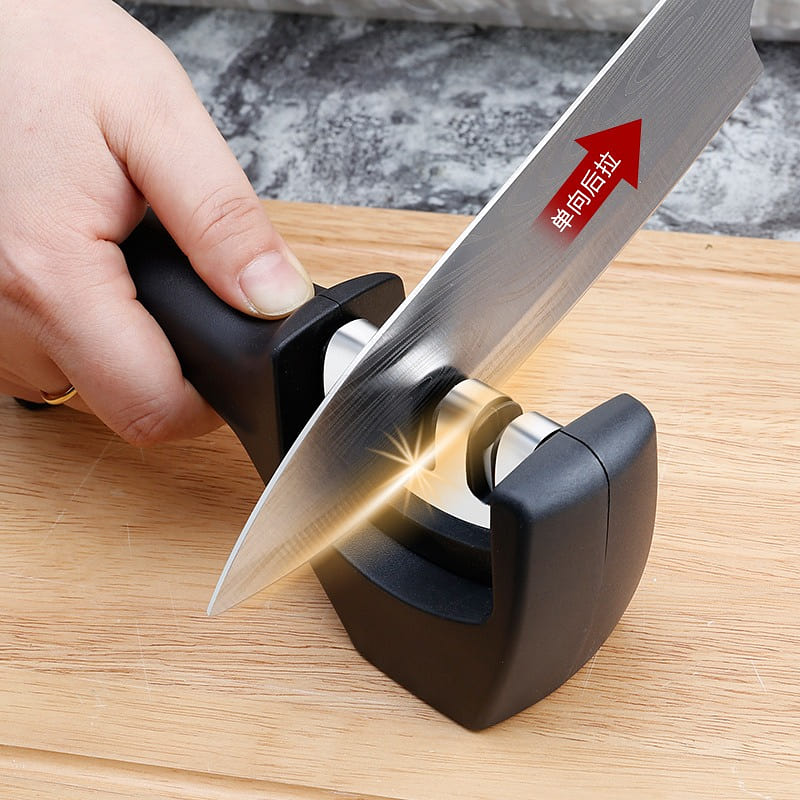 【 Kitchen Tools 】 Household handheld three stage knife sharpener detachable 1 box