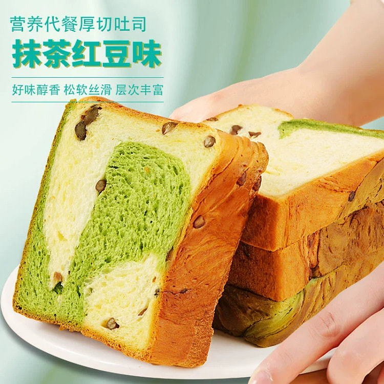 抹茶红豆吐司厚切面包早餐510g*1箱
