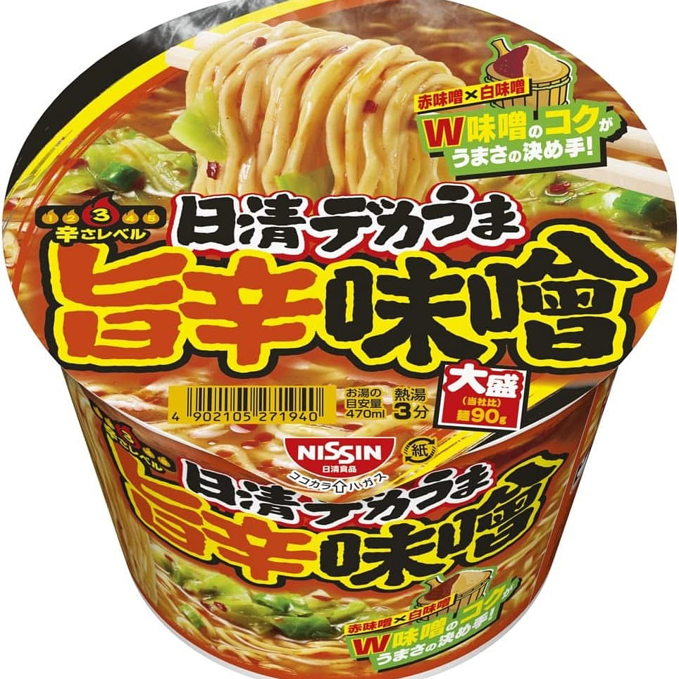 NISSIN Noodles Ramen Miso Large Spicy Cup 106g 1 each