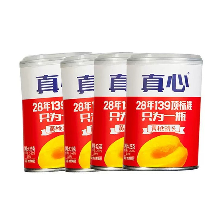 真心黄桃罐头425克