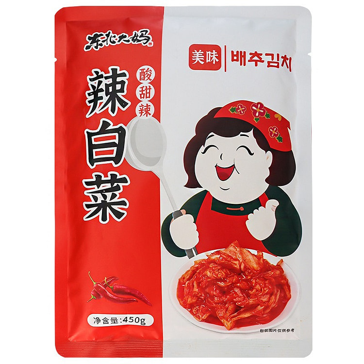 正宗东北大妈辣白菜 朝鲜泡菜 免切装450g/包