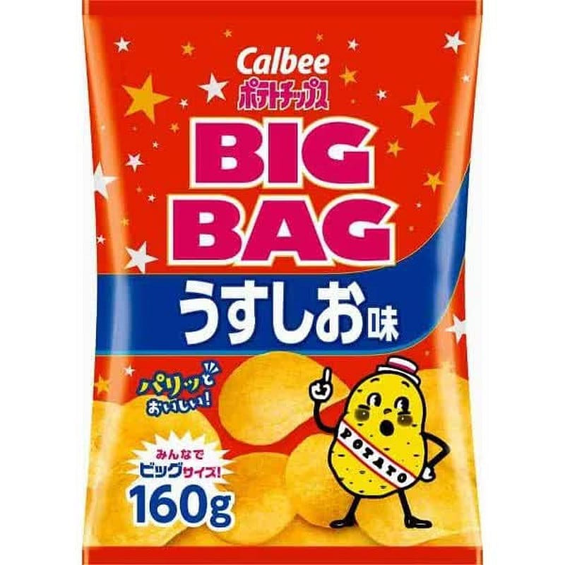 Calbee Big Bag Potato Chips Light Salt Flavor 160g 1 each