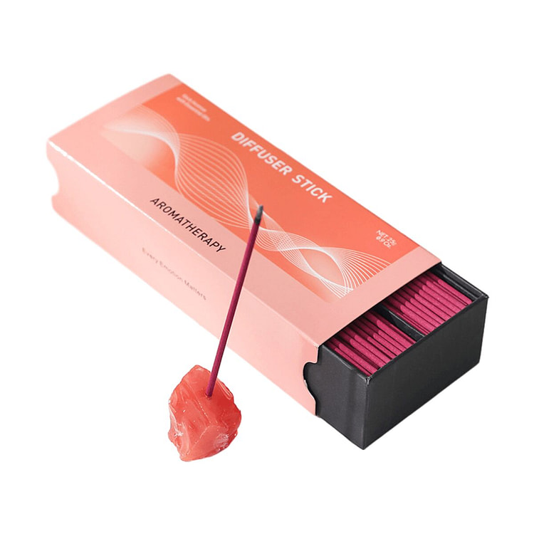 Natural Crystal Stone Incense Sticks - Rose 1 box
