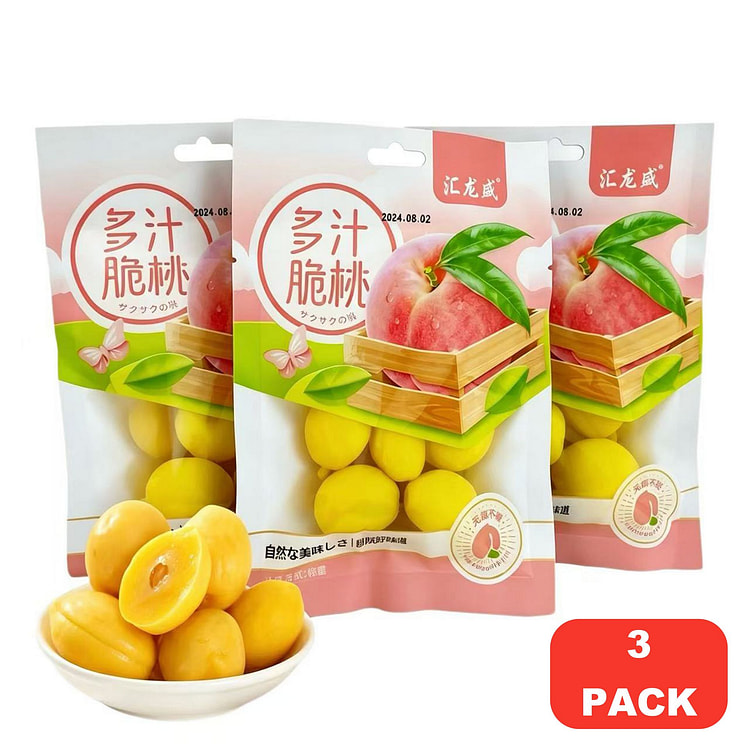 Sweet Crispy Peach, Fruit Casual Snack(3 pcs) 135 g
