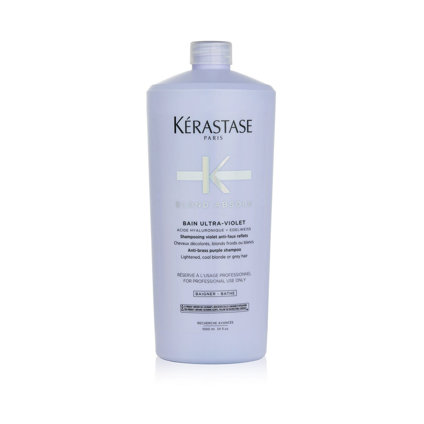 Kerastase Blond Absolu Bain Ultra-Violet Anti-Brass Purple Shampoo (Lightened, Cool Blonde or Grey Hair) 1000ml/34oz 1000 ml