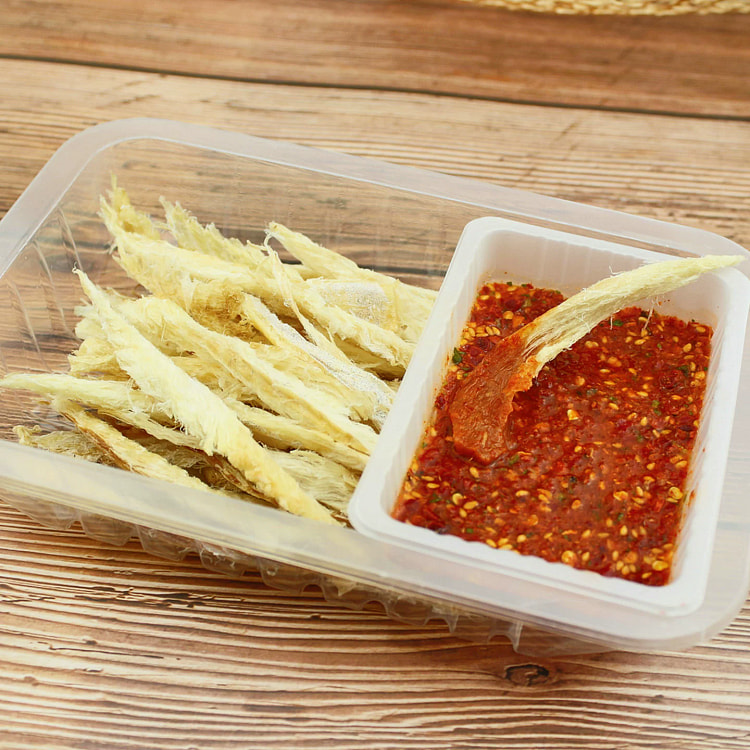 Spicy and Salty Pollock Fish Strips 63g 63 g