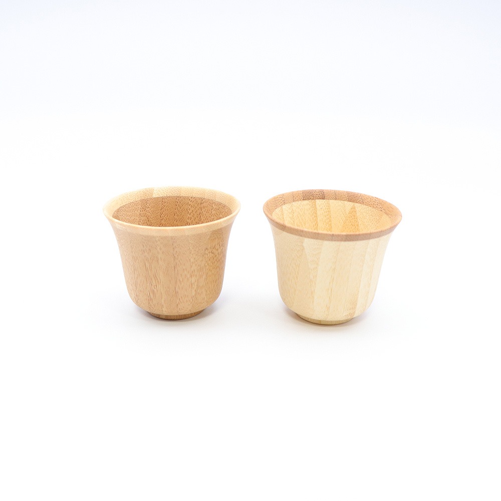 RIVERET Ochoko SUZU 套裝 - 適用於洗碗機的日本製造竹製酒杯 1 份