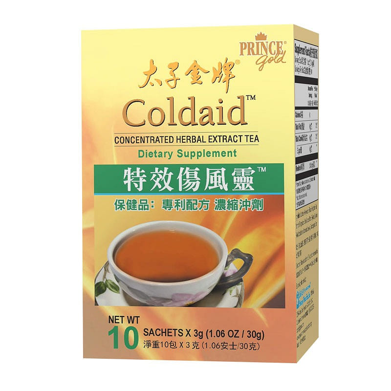 Prince Gold Coldaid - Concentrated Herbal Extract Tea, 10 sachets 1 box