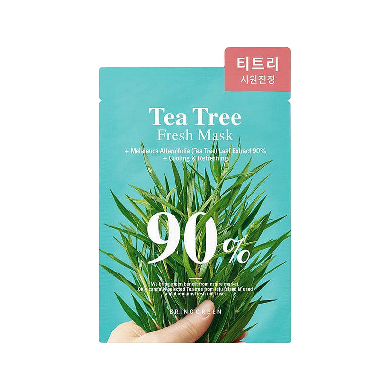 BRINGGREEN’s Tea Tree 90% Fresh Mask Sheet Single 1 each