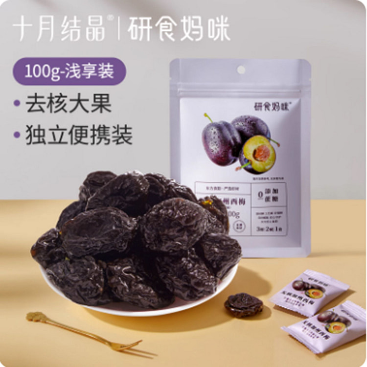 October Crystal Research Food Mom's Pitted Prunes 100 g