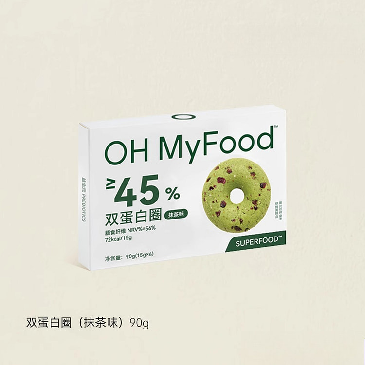 ohmyfood蛋白圈抹茶味90g*1盒