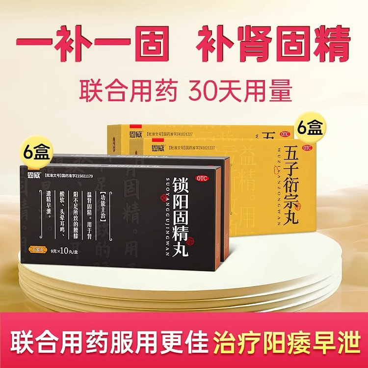 五子衍宗丸6盒 +6盒恩威锁阳固精丸