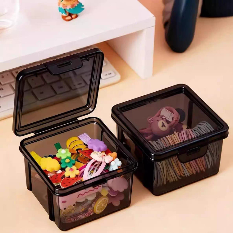 透黑装收纳盒*2个 80 克