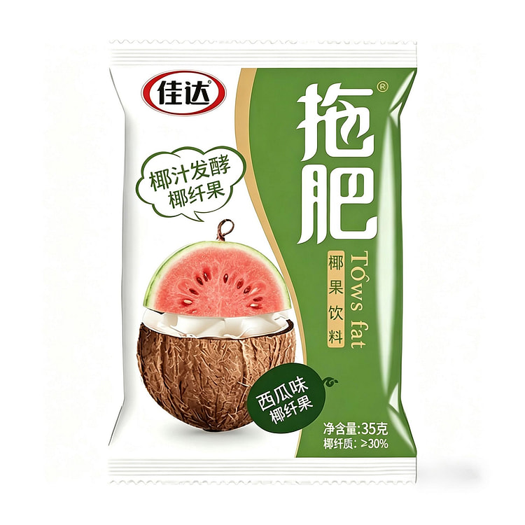 佳达 拖肥椰果肉 椰果冻饮料 西瓜味 35 克 (min 5)