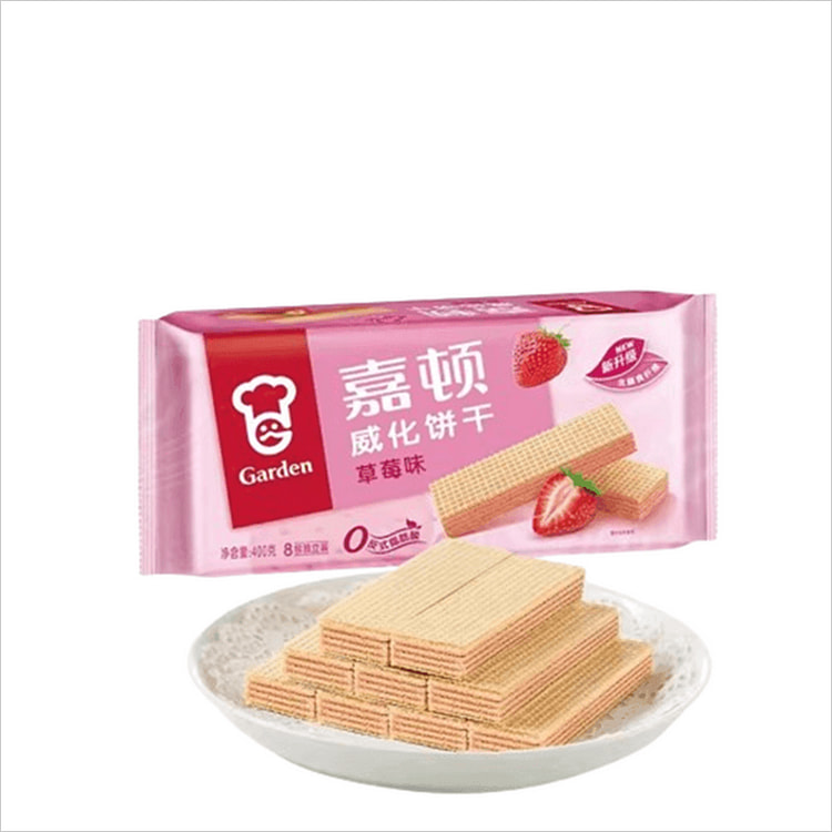 【中国直邮】香港 嘉顿 威化饼干草莓味400g/袋