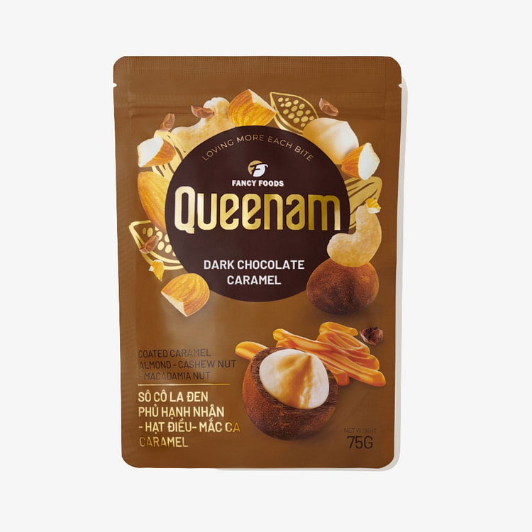 [Queenam] 焦糖杏仁腰果夏威夷果 75g 1 个