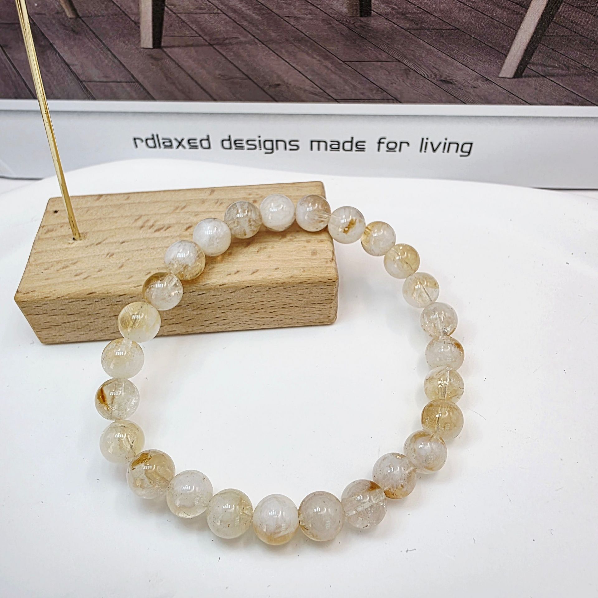 Golden Rutilated Quartz Bracelet 1 each