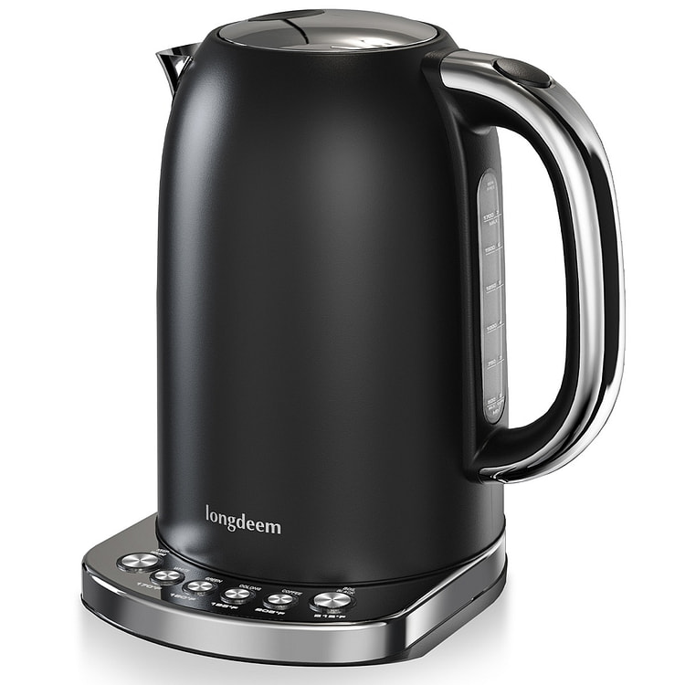 1.7L Electric Kettle, 5 Temperature Presets, Black