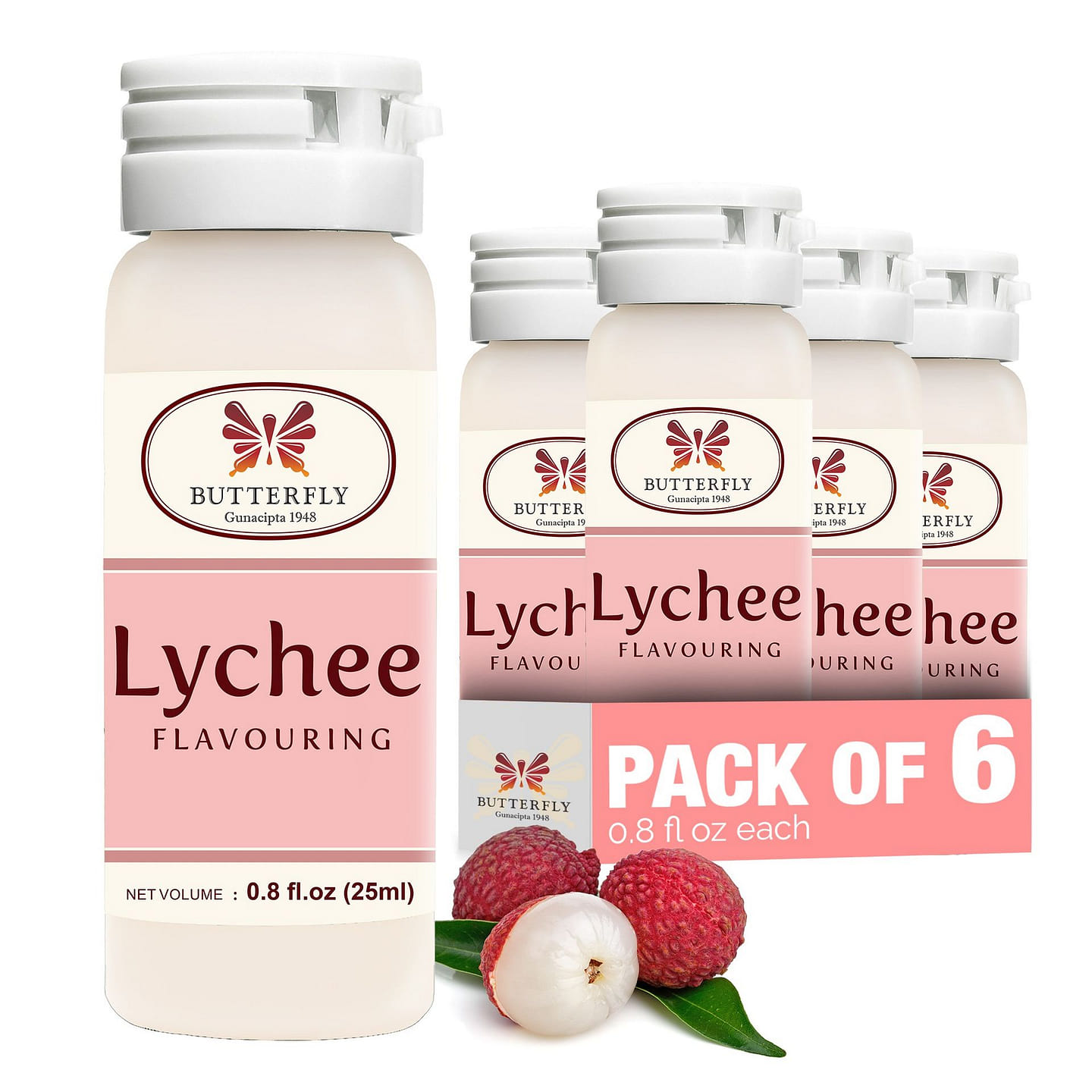 Butterfly Flavoring Paste Lychee 25ml – Pack of 6 25 ml*6 pack