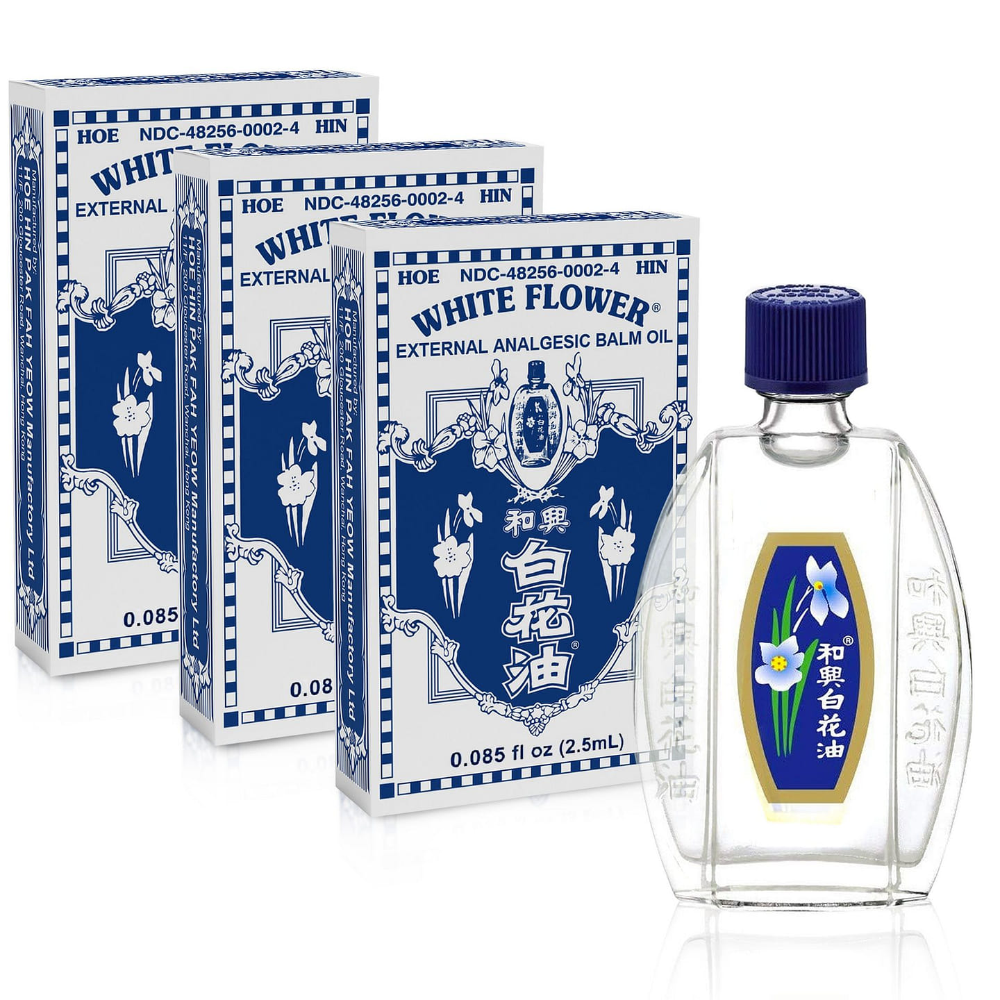 WhiteFlower External Analgesic Oil 2.5ml 3packs 3 bottle