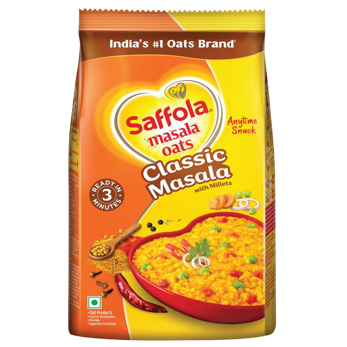 Saffola Masala Oats Classic Masala, 500 grams 1 pack