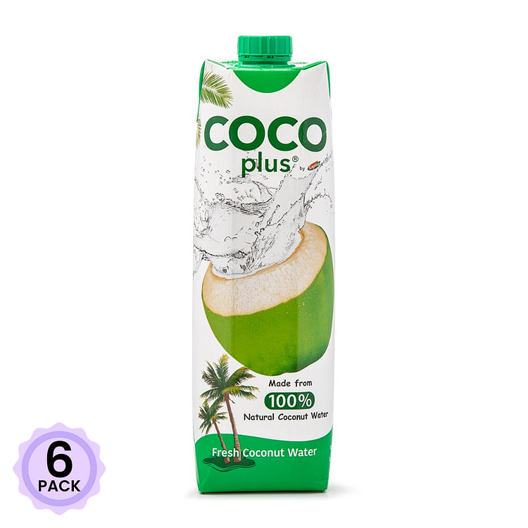 Cocoplus 新鲜椰子水 33.8 液盎司*6 包