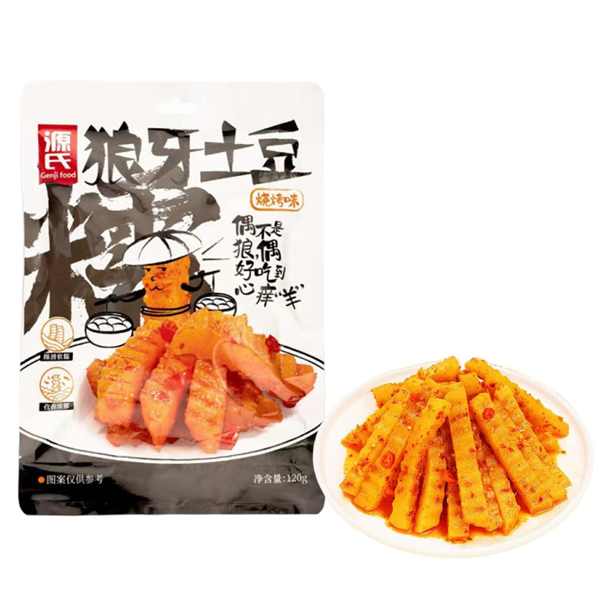 Yuan’s Wolf Teeth Potato Barbecue Flavor 1 Bag 120 g