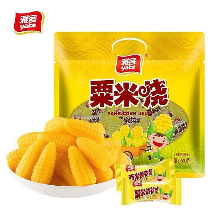 雅客粟米烧玉米味软糖500g儿童休闲零食 500 克