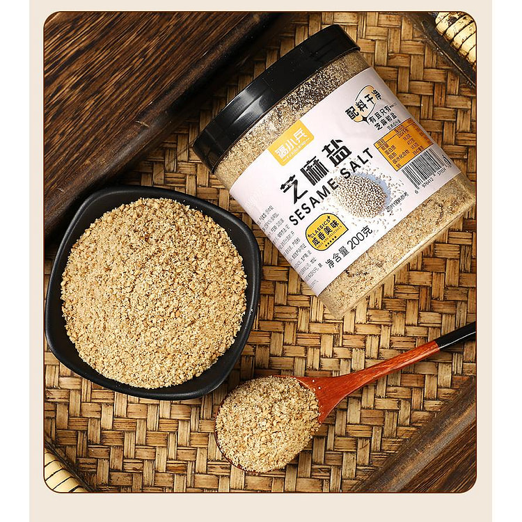 福小兵河南特产芝麻盐熟芝麻粉调料 200g*1瓶装