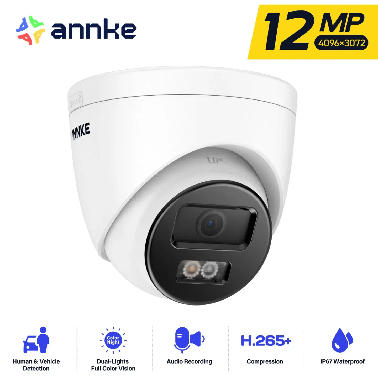ANNKE 12MP Audio PoE Security IP Camera AI Detect 1 case