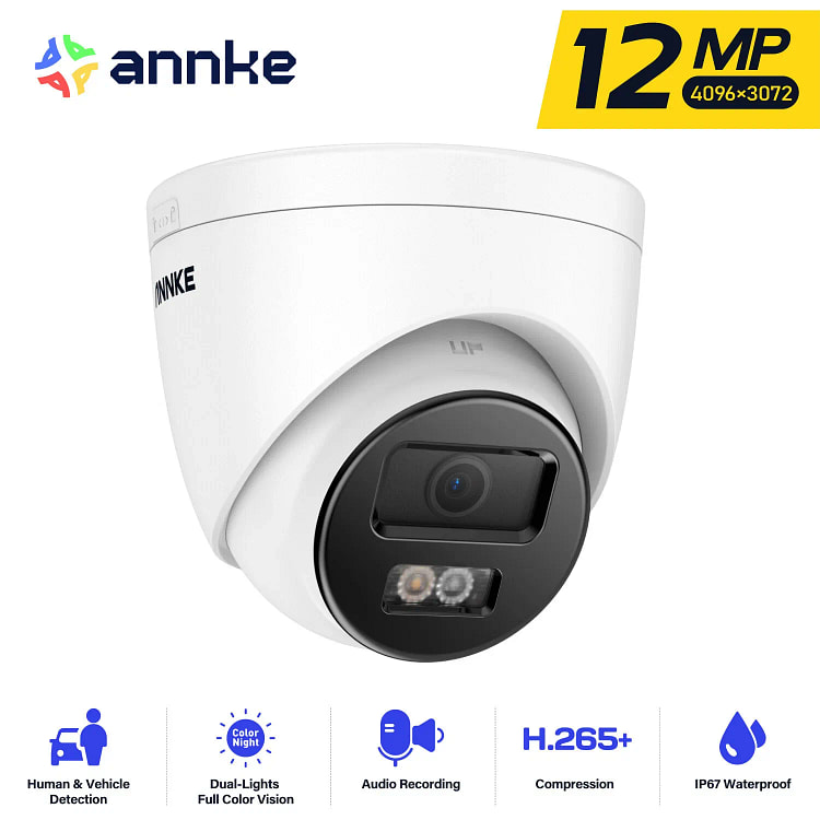 ANNKE 12MP Audio PoE Security IP Camera AI Detect 1 case